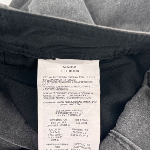 Volcom SNT Blitzed Hybrid Board Shorts Boys Size 16 (28) Washed Black - Picture 6 of 7